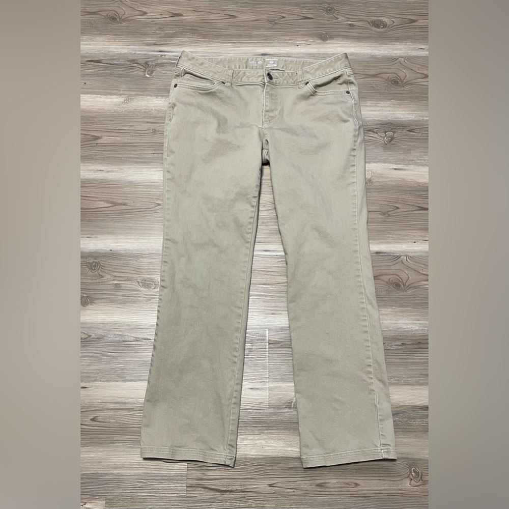 Mountain hardwear jeans women’s size 12/32 khaki denim straight
